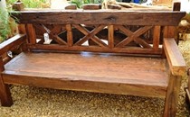 Wooden Railway Bench Lg