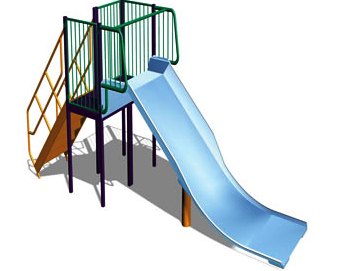 Wicksteed Playscapes Wide Slide Childrens Slide 1
